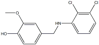 4-{[(2,3-dichlorophenyl)amino]methyl}-2-methoxyphenol 化学構造式