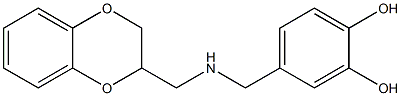 4-{[(2,3-dihydro-1,4-benzodioxin-2-ylmethyl)amino]methyl}benzene-1,2-diol,,结构式