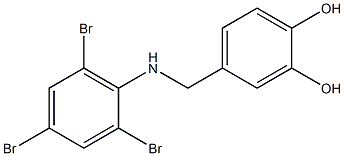 4-{[(2,4,6-tribromophenyl)amino]methyl}benzene-1,2-diol 结构式