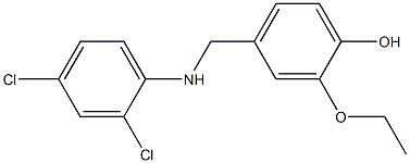 4-{[(2,4-dichlorophenyl)amino]methyl}-2-ethoxyphenol 化学構造式