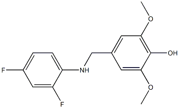 4-{[(2,4-difluorophenyl)amino]methyl}-2,6-dimethoxyphenol,,结构式
