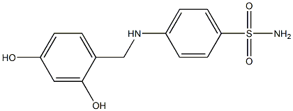 4-{[(2,4-dihydroxyphenyl)methyl]amino}benzene-1-sulfonamide,,结构式
