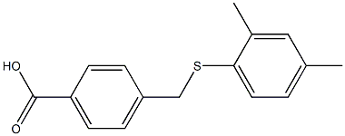 4-{[(2,4-dimethylphenyl)sulfanyl]methyl}benzoic acid 结构式