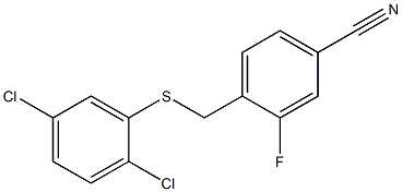 4-{[(2,5-dichlorophenyl)sulfanyl]methyl}-3-fluorobenzonitrile Structure