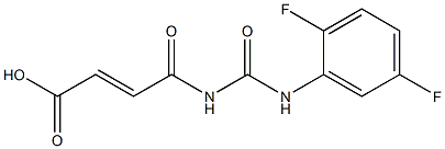 4-{[(2,5-difluorophenyl)carbamoyl]amino}-4-oxobut-2-enoic acid 化学構造式