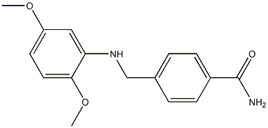 4-{[(2,5-dimethoxyphenyl)amino]methyl}benzamide,,结构式