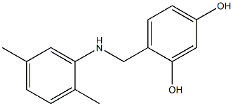 4-{[(2,5-dimethylphenyl)amino]methyl}benzene-1,3-diol,,结构式
