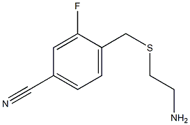 4-{[(2-aminoethyl)thio]methyl}-3-fluorobenzonitrile 结构式