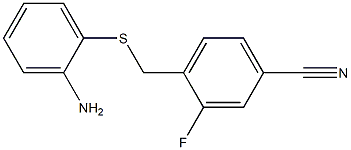 4-{[(2-aminophenyl)thio]methyl}-3-fluorobenzonitrile Struktur