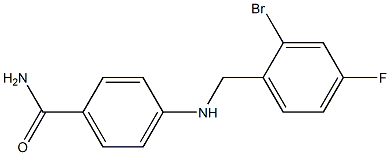  4-{[(2-bromo-4-fluorophenyl)methyl]amino}benzamide