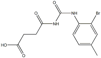 4-{[(2-bromo-4-methylphenyl)carbamoyl]amino}-4-oxobutanoic acid,,结构式