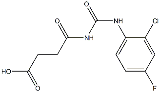 4-{[(2-chloro-4-fluorophenyl)carbamoyl]amino}-4-oxobutanoic acid Struktur