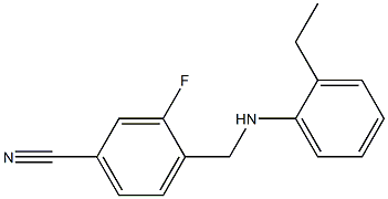 4-{[(2-ethylphenyl)amino]methyl}-3-fluorobenzonitrile 结构式