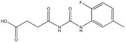 4-{[(2-fluoro-5-methylphenyl)carbamoyl]amino}-4-oxobutanoic acid,,结构式