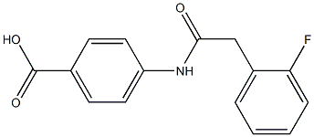 4-{[(2-fluorophenyl)acetyl]amino}benzoic acid Struktur