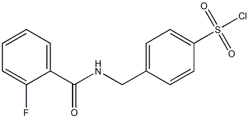 4-{[(2-fluorophenyl)formamido]methyl}benzene-1-sulfonyl chloride,,结构式