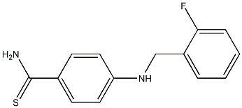 4-{[(2-fluorophenyl)methyl]amino}benzene-1-carbothioamide Struktur