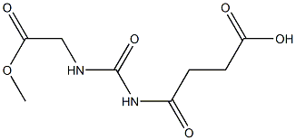 4-{[(2-methoxy-2-oxoethyl)carbamoyl]amino}-4-oxobutanoic acid Structure