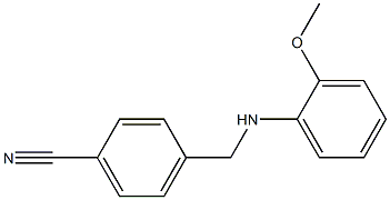 4-{[(2-methoxyphenyl)amino]methyl}benzonitrile,,结构式