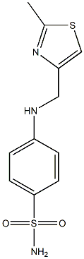 4-{[(2-methyl-1,3-thiazol-4-yl)methyl]amino}benzene-1-sulfonamide,,结构式