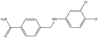 4-{[(3,4-dichlorophenyl)amino]methyl}benzamide 化学構造式