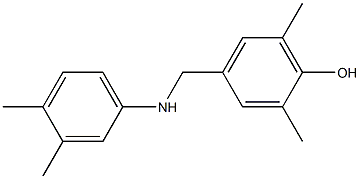 4-{[(3,4-dimethylphenyl)amino]methyl}-2,6-dimethylphenol 结构式