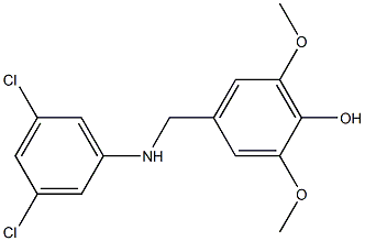 4-{[(3,5-dichlorophenyl)amino]methyl}-2,6-dimethoxyphenol Structure