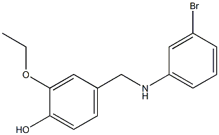 4-{[(3-bromophenyl)amino]methyl}-2-ethoxyphenol 化学構造式