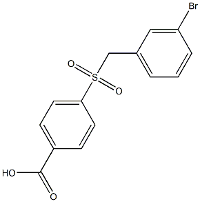 4-{[(3-bromophenyl)methane]sulfonyl}benzoic acid,,结构式