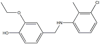 4-{[(3-chloro-2-methylphenyl)amino]methyl}-2-ethoxyphenol,,结构式