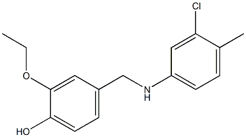 4-{[(3-chloro-4-methylphenyl)amino]methyl}-2-ethoxyphenol Structure