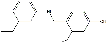 4-{[(3-ethylphenyl)amino]methyl}benzene-1,3-diol Structure