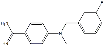 4-{[(3-fluorophenyl)methyl](methyl)amino}benzene-1-carboximidamide Structure