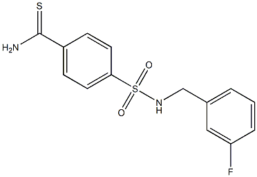 4-{[(3-fluorophenyl)methyl]sulfamoyl}benzene-1-carbothioamide,,结构式