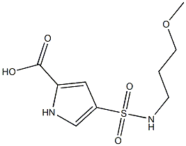 4-{[(3-methoxypropyl)amino]sulfonyl}-1H-pyrrole-2-carboxylic acid Structure