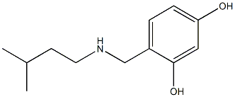 4-{[(3-methylbutyl)amino]methyl}benzene-1,3-diol,,结构式