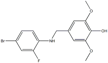 4-{[(4-bromo-2-fluorophenyl)amino]methyl}-2,6-dimethoxyphenol Struktur