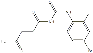 4-{[(4-bromo-2-fluorophenyl)carbamoyl]amino}-4-oxobut-2-enoic acid,,结构式