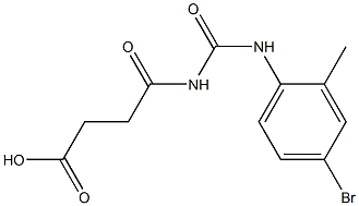 4-{[(4-bromo-2-methylphenyl)carbamoyl]amino}-4-oxobutanoic acid,,结构式
