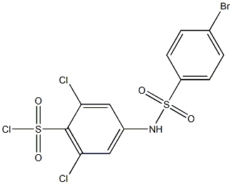 4-{[(4-bromophenyl)sulfonyl]amino}-2,6-dichlorobenzenesulfonyl chloride Structure