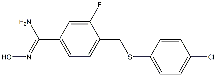 4-{[(4-chlorophenyl)sulfanyl]methyl}-3-fluoro-N'-hydroxybenzene-1-carboximidamide