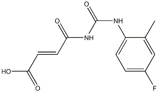 4-{[(4-fluoro-2-methylphenyl)carbamoyl]amino}-4-oxobut-2-enoic acid Struktur