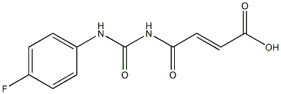 4-{[(4-fluorophenyl)carbamoyl]amino}-4-oxobut-2-enoic acid 化学構造式