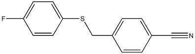 4-{[(4-fluorophenyl)sulfanyl]methyl}benzonitrile Struktur