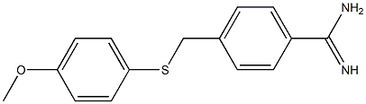 4-{[(4-methoxyphenyl)sulfanyl]methyl}benzene-1-carboximidamide 化学構造式