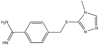 4-{[(4-methyl-4H-1,2,4-triazol-3-yl)sulfanyl]methyl}benzene-1-carboximidamide 结构式