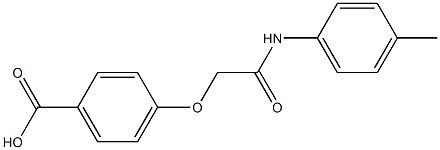 4-{[(4-methylphenyl)carbamoyl]methoxy}benzoic acid,,结构式