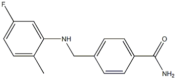 4-{[(5-fluoro-2-methylphenyl)amino]methyl}benzamide Struktur