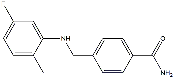 4-{[(5-fluoro-2-methylphenyl)amino]methyl}benzamide 化学構造式