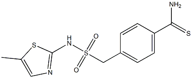 4-{[(5-methyl-1,3-thiazol-2-yl)sulfamoyl]methyl}benzene-1-carbothioamide 结构式